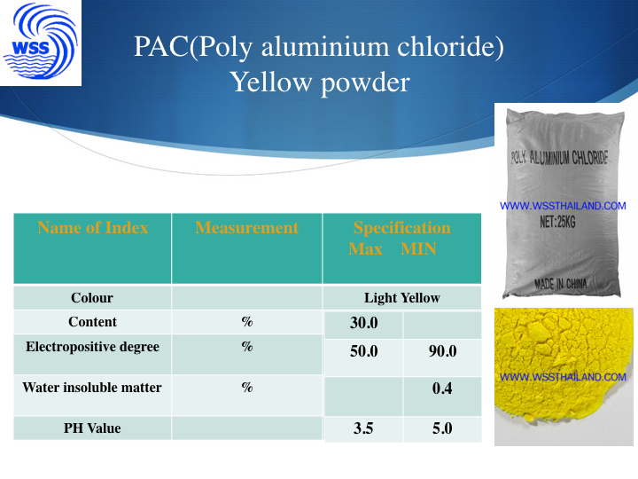 โพลีอลูมิเนียมคลอไรด์ PAC ผงเหลือง - 3